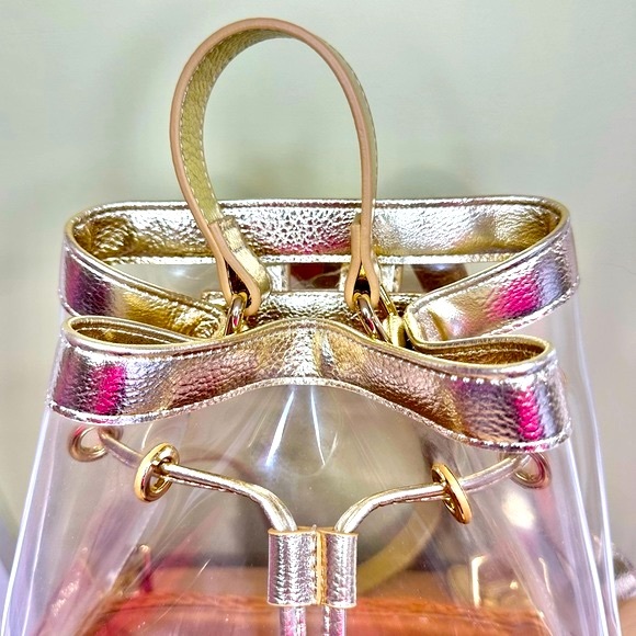 Lilly Pulitzer Ellamae Clear Wicker Backpack - Picture 6 of 14